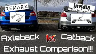 AXLEBACK vs CATBACK EXHAUST COMPARISON! | 15-20 Subaru WRX
