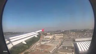 A320 Wingview landing in Guarulhos SBGR