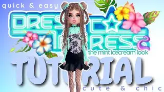 A clean girl look! ♡ Dress to Impress (DTI) outfit tutorial, hack, idea, inspiration, etc.