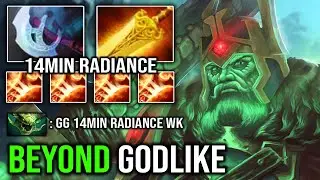EPIC 14MIN RADIANCE WRAITH KING 100% Beyond Godlike Deleted Cancer Hero with 0 Death Immortal Dota 2