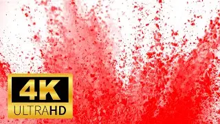 Free 4K Super Slow Motion Red Color Powder Explosion Background Video