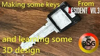 Making some keys from Resident Evil 3 and learning some 3D Design