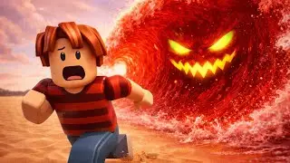 JUGANDO ESCAPA DEL TSUNAMI POR PRIMERA VEZ EN ROBLOX FINAL EPICO 
