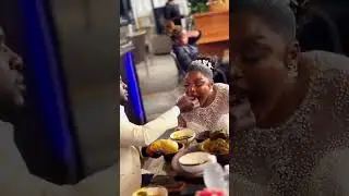 Newly wedded couple hold wedding reception at local restaurant with friends