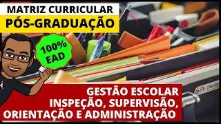 POS GRADUACAO a DISTANCIA Em GEST&Atilde;O ESCOLAR (ADMINISTRA&Ccedil;&Atilde;O, SUPERVIS&Atilde;O, ORIENTA&Ccedil;&Atilde;O E INSPE&Ccedil;&Atilde;O)