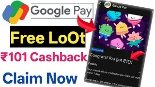 Google Pay FREE ₹101 Cashback Offer || Google Pey My Squad Offer ||  Google pay new offer today ||