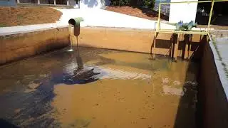 Backwash water recovery tank in a water treatment plant
