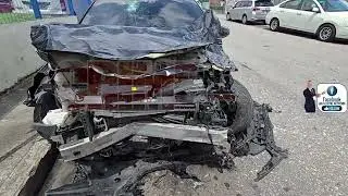 vehicles involved in the UWI crash which left one man dead & another critically injured: