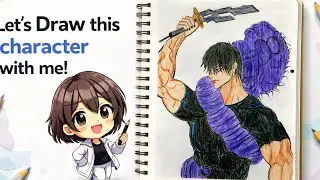 Toji fushiguro drawing Part 1 | Jujutsu kaisen | How to draw #jjk #toji #live 