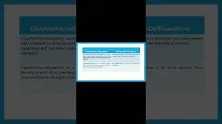 ClassNotFoundException & NoClassDefFoundError  