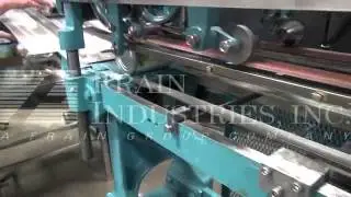 Mateer Burt AU404 automatic, roll thru, hot glue, wrap labeler