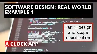 Software design, real world example 1 - an alternative flat earth clock app, part 1
