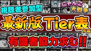 【#にゃんこ大戦争】みんなでTier表作成！コラボキャラを除いたキャラの正解を決めます！＃2【#縦型配信】