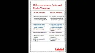 Difference between active and passive transport