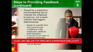 Skill 6: Giving Feedback for New & First Time & Experienced Supervisors Skills Training