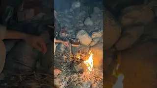 Fish cooking in river side #shortvideo #fish #fishing #shorts #cooking