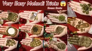Easy New Mehndi Hacks 😱 | How to make mehandi ka design trick | Top 13 Stylish Henna मेहंदी ट्रिक 🔥🤯