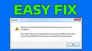 How To Fix The Account Specified for This Service Differs from the Account Specified Error 1079