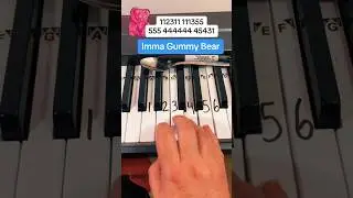 The Gummy Bear song piano tutorial 🐻 #piano #shorts #pianotutorial