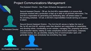 Filmmaking Communications Management   PMO in Film and Television