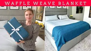 Cozy Comfort: Bedsure Cotton Waffle Weave Throw Blanket