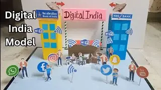 3D Model Of Digital India || DIY School  Model|| DIGITAL INDIA | DIY Science Model