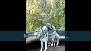 My puppy went to Multnomah Falls in Oregon.