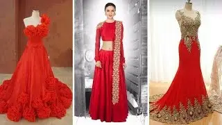 Top 20 Red Designer Gown Collection July 2017 //  2017
