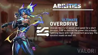 Valorant New Agent - NEON - All abilities, Ultimate, animation