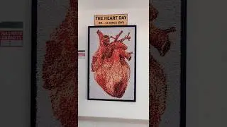 Beautiful Heart Art Made with Push Pins. #heartday #art #craft #sharjah  #khda #dubai #students