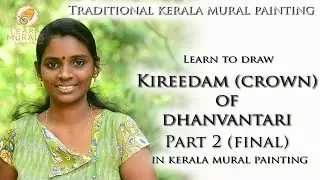 The Crown of Dhanwanthari-Part 2/Kerala mural painting tutorial/Learn Murals