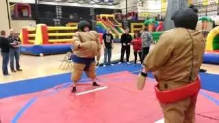 Sumo Wrestling Suit Rentals in Michigan, Sumo Wrestling Suit Action