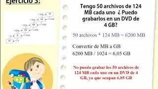 Ejercicios de conversión unidades de almacenamiento de información