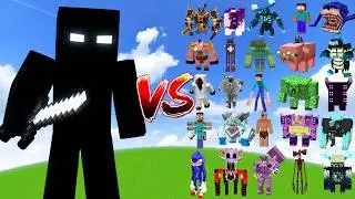 NULL HEROBRINE vs ALL MINECRAFT BOSSES | Minecraft Mob Battle