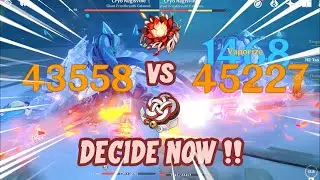 Crimson Witch of Flame vs Shimenawa Reminiscence : Hu Tao Vaporize Comparison