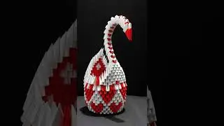 Easy Craft Idea &ndash; 3D Swan Origami Paper Art 🦢 #Shorts 🦢🌈 #diy #art #homemadepapercraft #craft
