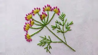 Vrey Easy Tree Embroidery || Hand Embroidery Tutorial  French Knot Flowers.