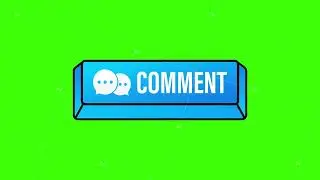Flat blue comment button. Flat Motion graphics. Computer mouse click. Navigation pointer 4k