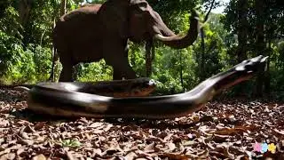 Python vs. Elephant: A Battle of Strength#zoon#sora#ChatGPT#openai