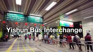 Singapore Yishun Bus Interchange - Yishun Town Centre Walking Tour in 4K & Binaural Audio