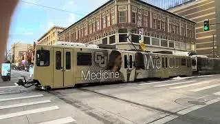 (RARE: L line with 2 Cars!) L line departing 16th and California station!
