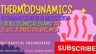 THERMODYNAMICS||Lecture-1|| R S khurmi objective Discussion|| For all technical exams ||