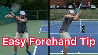 One Easy Tip For More Forehand Control (Tennis Technique Explained)