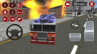 Free Fire Truck Driving - Truck Pemadam Kebakaran di Kota - Gameplay