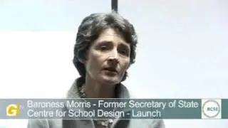 Baroness Morris of Yardley speaking at the launch of the Centre for School Design
