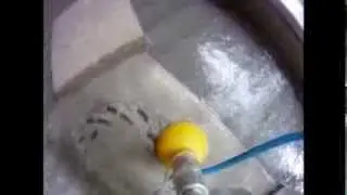 Owls Racing Water Jetting a Brake Rotor