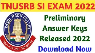 tnusrb si answer key 2022 pdf download | si answer key 2022 | si written exam answer key