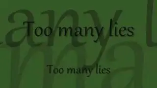 Sean Jenness - Too Many Lies (Written In My Face)