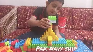 Pak Navy ship with Block | How to make Ship with Blocks #Blockship  #blockstoy..Blocksgame