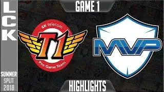 SKT vs MVP Highlights Game 1 | LCK Summer 2018 Week 2 Day 2 - SK Telecom T1 vs MVP G1